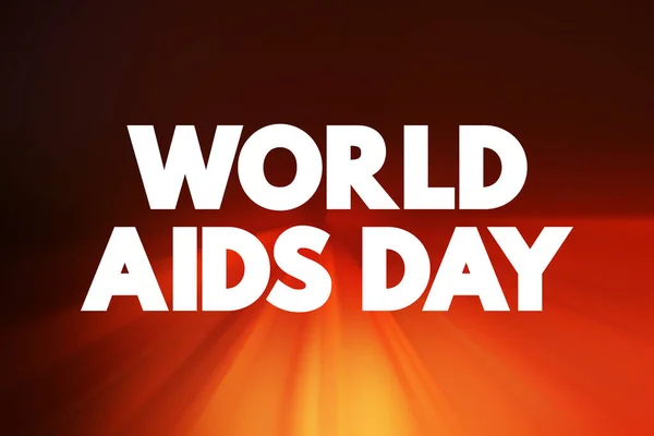 Världsaidsdagen Internationell Dag Tillägnad Att Öka Medvetenheten Aidspandemin Orsakad Spridningen — Stockfoto