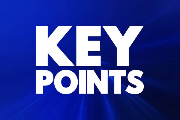 Key Points Spoken Written Text Most Important Points Text Concept — ストック写真