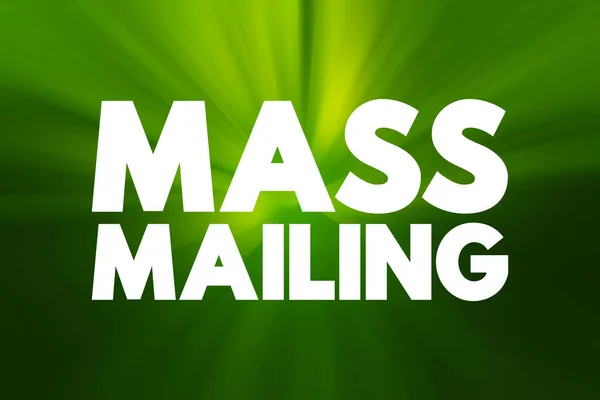 Mass Mailing - sending the same email message to a large number of people at the same time, text concept background