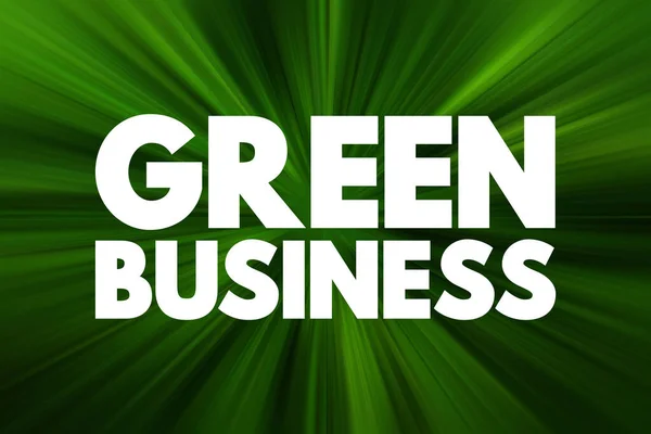 Negocio Verde Empresa Que Tiene Impacto Negativo Mínimo Potencialmente Efecto — Foto de Stock