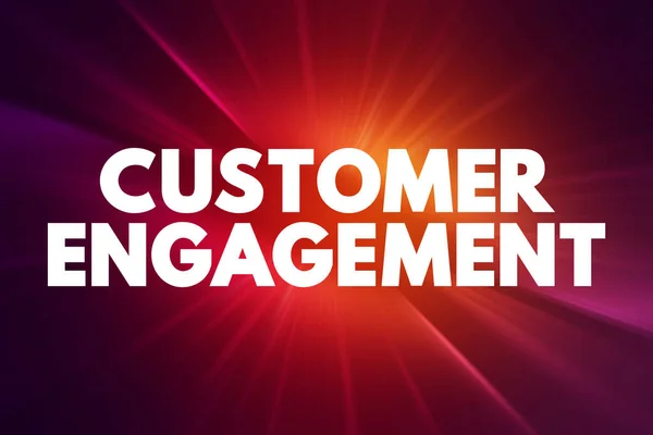 Customer Engagement - the emotional connection between a customer and a brand, text concept background