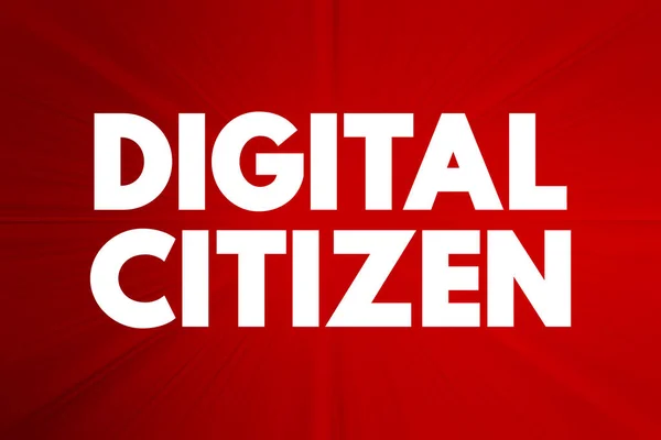 Digital citizen text quote, concept background