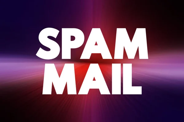 Spam Mail 요청받지 원하지 메일을 대량으로 무차별받는 수신자 텍스트 컨셉트 — 스톡 사진