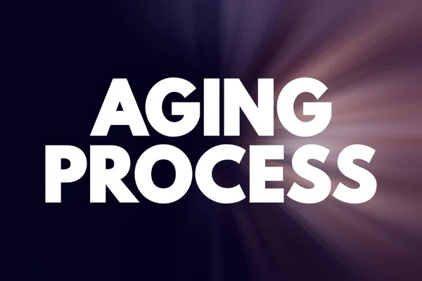 Proces Stárnutí Postupný Nepřetržitý Proces Přirozených Změn Který Začíná Rané — Stock fotografie