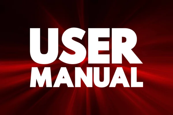 User Manual Intended Assist Users Using Particular Product Service Application — Stock Photo, Image