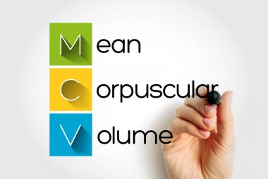 MCV Ortalama Hücresel Hacim - bir kırmızı kan yuvarının ortalama hacminin ölçümü, kısaltma kavramı