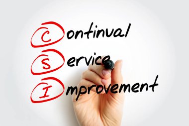 CSI Sürekli Hizmet Geliştirme - IT süreçlerini ve hizmetlerini daha iyi hale getirme fırsatlarını tanımlama ve çalıştırma yöntemi, kısaltma metin kavramı arka planı