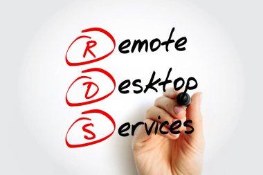 RDS - İşaretli Uzak Masaüstü Servisleri kısaltması, teknoloji kavramı arka planı