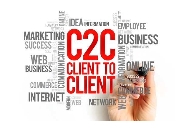 C2C Client Client Word Cloud Business Concept Background — Stock Photo, Image