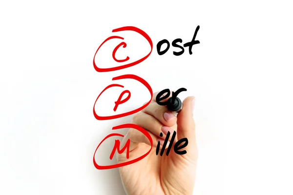 Cpm Cost Mile Acronym Concept Background — Stock Photo, Image