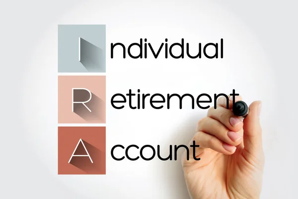 Ira Bireysel Emeklilik Hesabı Emeklilik Birikimleri Kısaltma Metinleri Için Vergi — Stok fotoğraf