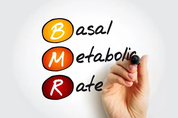 Bmr Podstawowy Akronim Metaboliczny Tło Koncepcji Medycznej — Zdjęcie stockowe