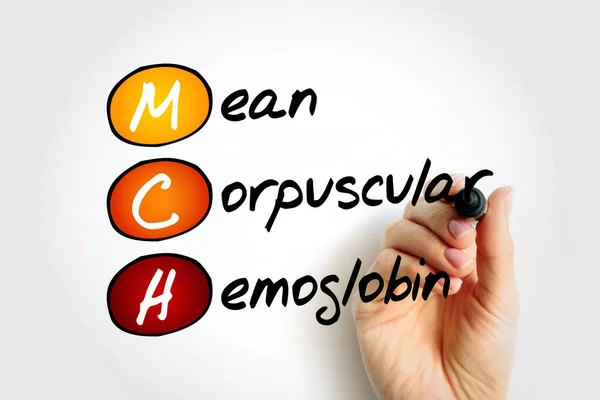 Mch Genomsnittlig Korpuskulär Hemoglobin Akronym Medicinsk Koncept Bakgrund — Stockfoto