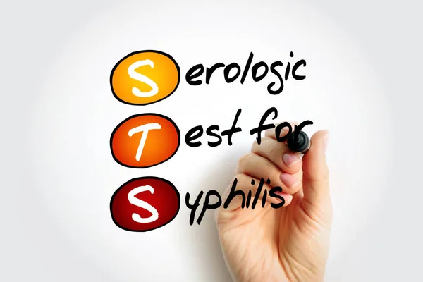 Sts Serologic Test Syphilis Acronym Medical Concept Background — Stock Photo, Image