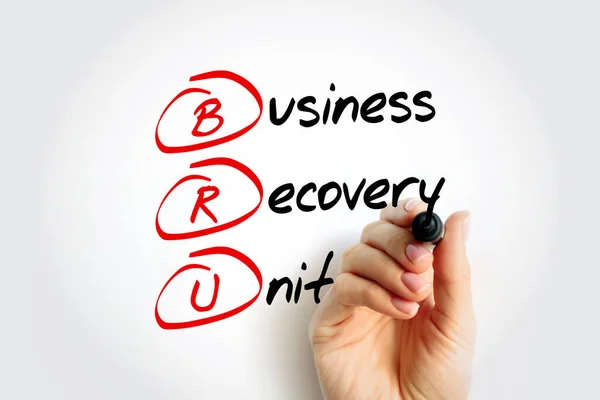 Bru Business Recovery Unit Acronym Marker Business Concept Background — Stock Photo, Image