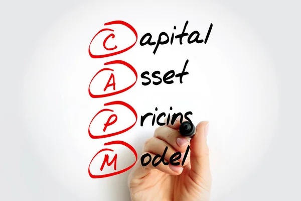 Capm Capital Asset Pricing Model Acroniem Zakelijke Concept Achtergrond — Stockfoto