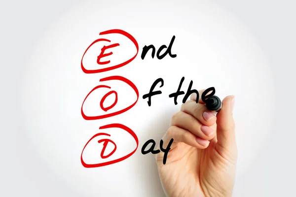 Eod 一日の終わりの頭字語 ビジネスコンセプトの背景 — ストック写真