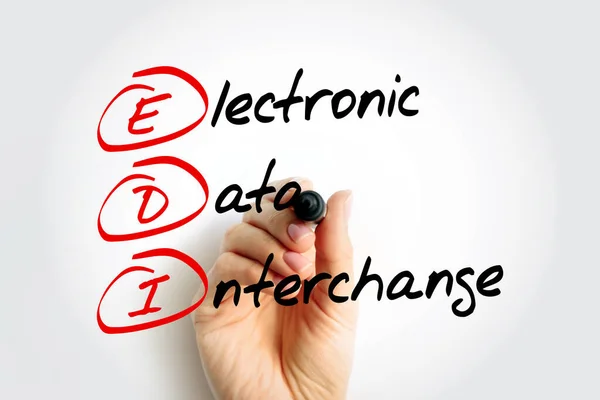 Edi Electronic Data Interchange Konsep Bisnis Yang Secara Elektronik Mengkomunikasikan — Stok Foto