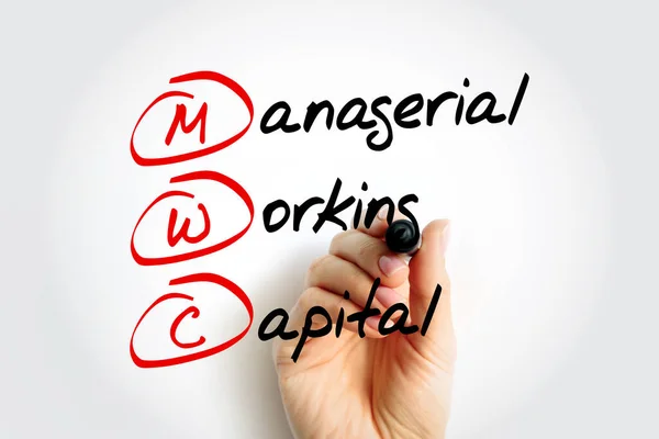 MWC - Managerial Working Capital is a business strategy designed to ensure that a company operates efficiently, acronym text concept background