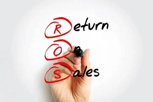 Ros Return Sales Ukuran Seberapa Efisien Suatu Perusahaan Mengubah Penjualan — Stok Foto