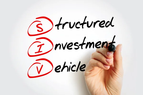 Siv Structured Investment Vehicle 은행이 마커가 포함된 — 스톡 사진