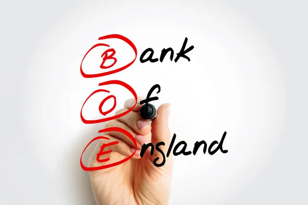 Boe Acrónimo Bank England Business Concept Background — Foto de Stock