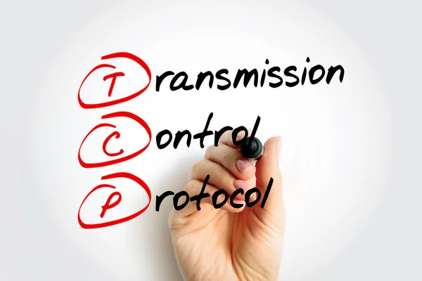 Tcp Transmission Control Protocol Adalah Standar Yang Mendefinisikan Bagaimana Membangun — Stok Foto