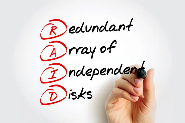 Raid Redundant Array Independent Dissks Technologia Wirtualizacji Pamięci Masowej Danych — Zdjęcie stockowe