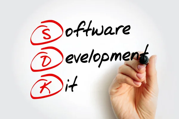 Sdk Software Development Kit Acrônimo Fundo Conceito Tecnologia — Fotografia de Stock