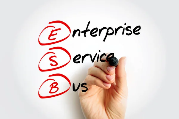 Esb Acrónimo Enterprise Service Bus Technology Concept Background —  Fotos de Stock