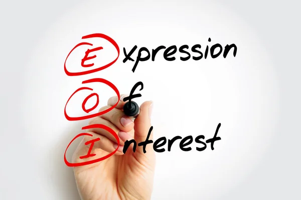 Eoi Expression Interest Informell Försäkran Att Köpare Vill Köpa Ett — Stockfoto