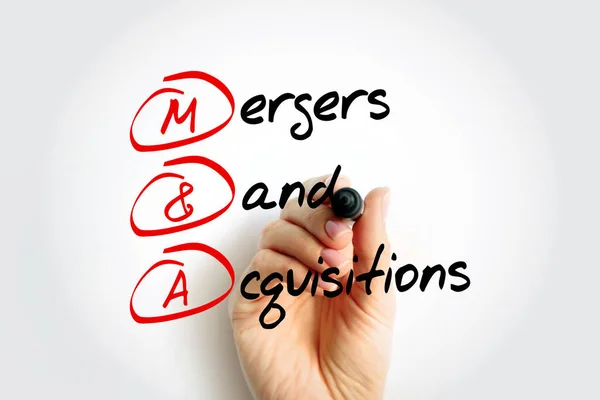 Mergers Acquisitions Acronym Business Concept Background — Stock Photo, Image