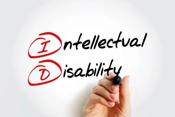 Acrónimo Discapacidad Intelectual Con Marcador Antecedentes Concepto Médico — Foto de Stock