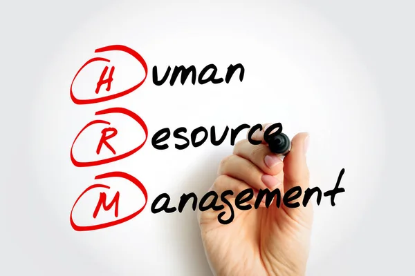 Hrm Human Resource Management Strategic Approach Effective Efficient Management People — Stock Photo, Image
