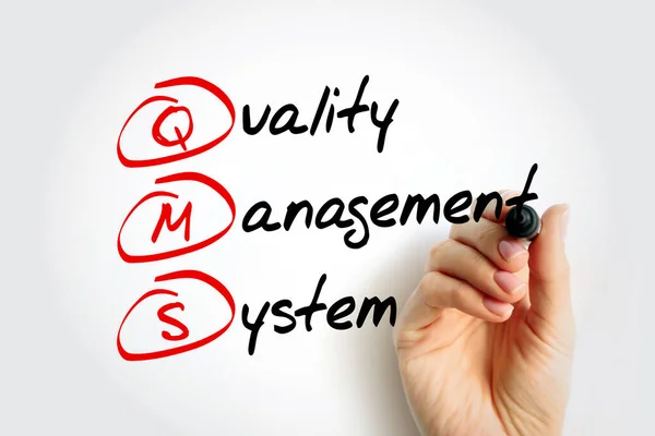 QMS - Quality Management System is a collection of business processes focused on consistently meeting customer requirements, acronym business concept background