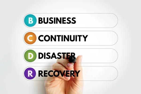 Bcdr Business Continuity Disaster Recovery Acronym Business Concept Background — Stock Photo, Image