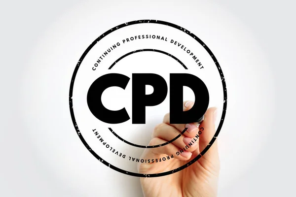 Cpd Continuing Professional Development Непрерывное Образование Сохранения Знаний Навыков Аббревиатура — стоковое фото