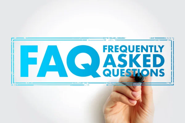Faq Frequently Asked Questions Acronimo Con Marcatore Sfondo Concetto Business — Foto Stock