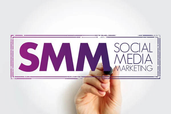 Smm Social Media Marketing Uso Plataformas Mídia Social Sites Para — Fotografia de Stock