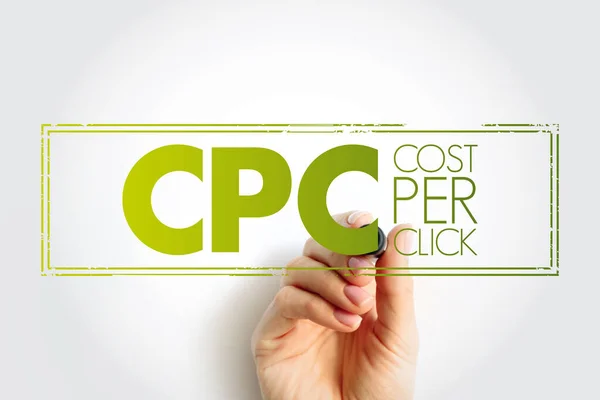 Cpc クリックあたりのコスト頭字語 ビジネスコンセプトの背景 — ストック写真