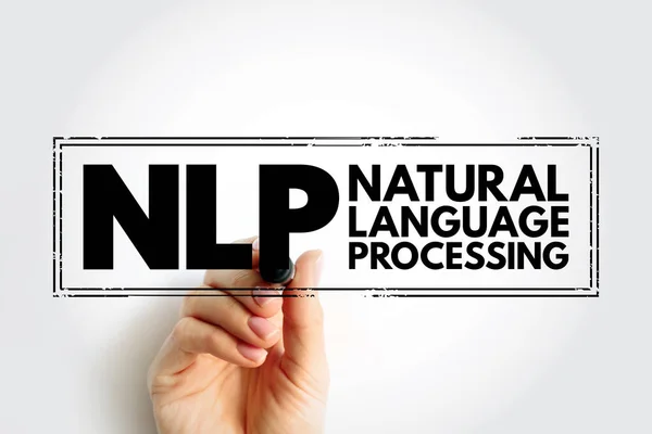 NLP Natural Language Processing - subfield of linguistics, computer science, and artificial intelligence, interactions between computers and human language, acronym text stamp concept