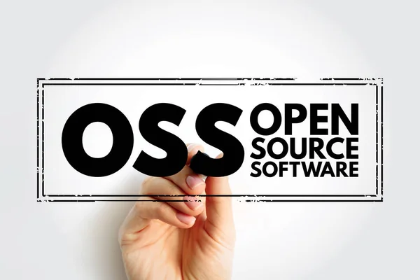 Oss Open Source Software Software Který Distribuován Jeho Zdrojovým Kódem — Stock fotografie