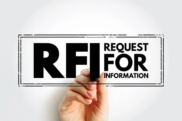 Rfi Permintaan Informasi Proses Bisnis Umum Yang Tujuannya Adalah Untuk — Stok Foto