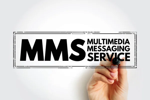 Mms Multimedia Messaging Service Standard Sätt Att Skicka Meddelanden Som — Stockfoto