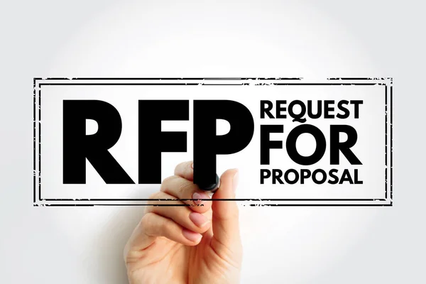 Rfp Request Proposal Document Solicits Proposal Made Bidding Process Acronym — Stok Foto