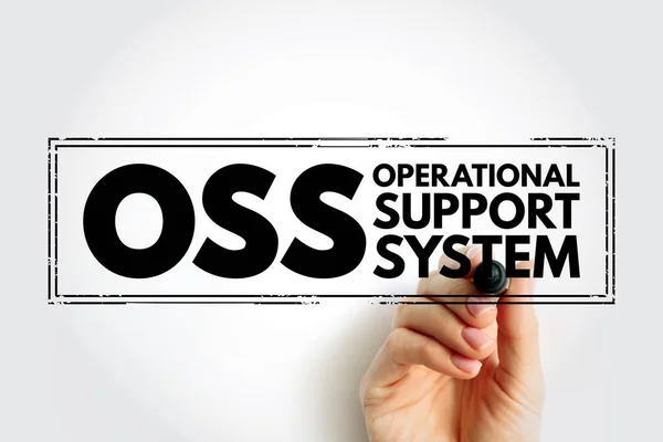 Oss Operasyonel Destek Sistemi Telekomünikasyon Servis Sağlayıcıları Tarafından Kısaltma Metin — Stok fotoğraf
