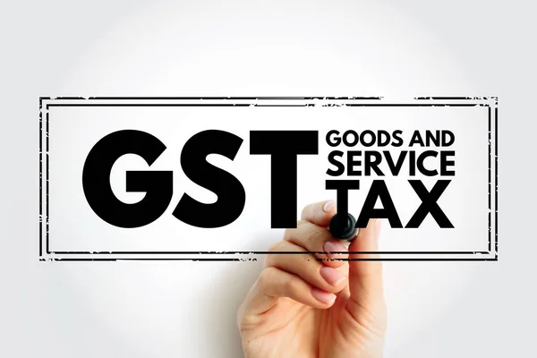 Gst Goods Service Tax Косвенный Налог Поставку Товаров Услуг Аббревиатура — стоковое фото