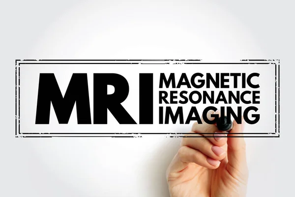 MRI Magnetic Resonance Imaging - noninvasive test doctors use to diagnose medical conditions, acronym text stamp concept background
