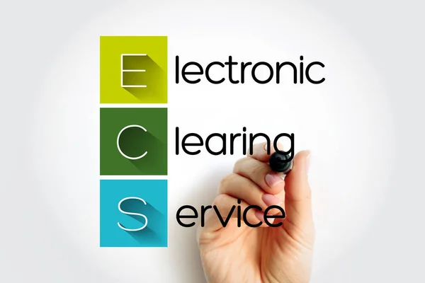 Ecs 電子決済サービスの頭字語 ビジネスコンセプトの背景 — ストック写真