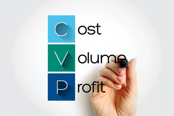 Cvp Cost Volume Profit Управленческая Экономика Форма Учета Затрат Аббревиатура — стоковое фото
